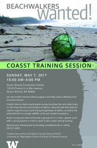 COASST Marine Debris Training Session @ Ocean Shore Convention Center | Ocean Shores | Washington | United States