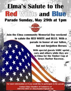 Elma's Salute to the Red White and Blue Parade @ Elma chamber of commerce
